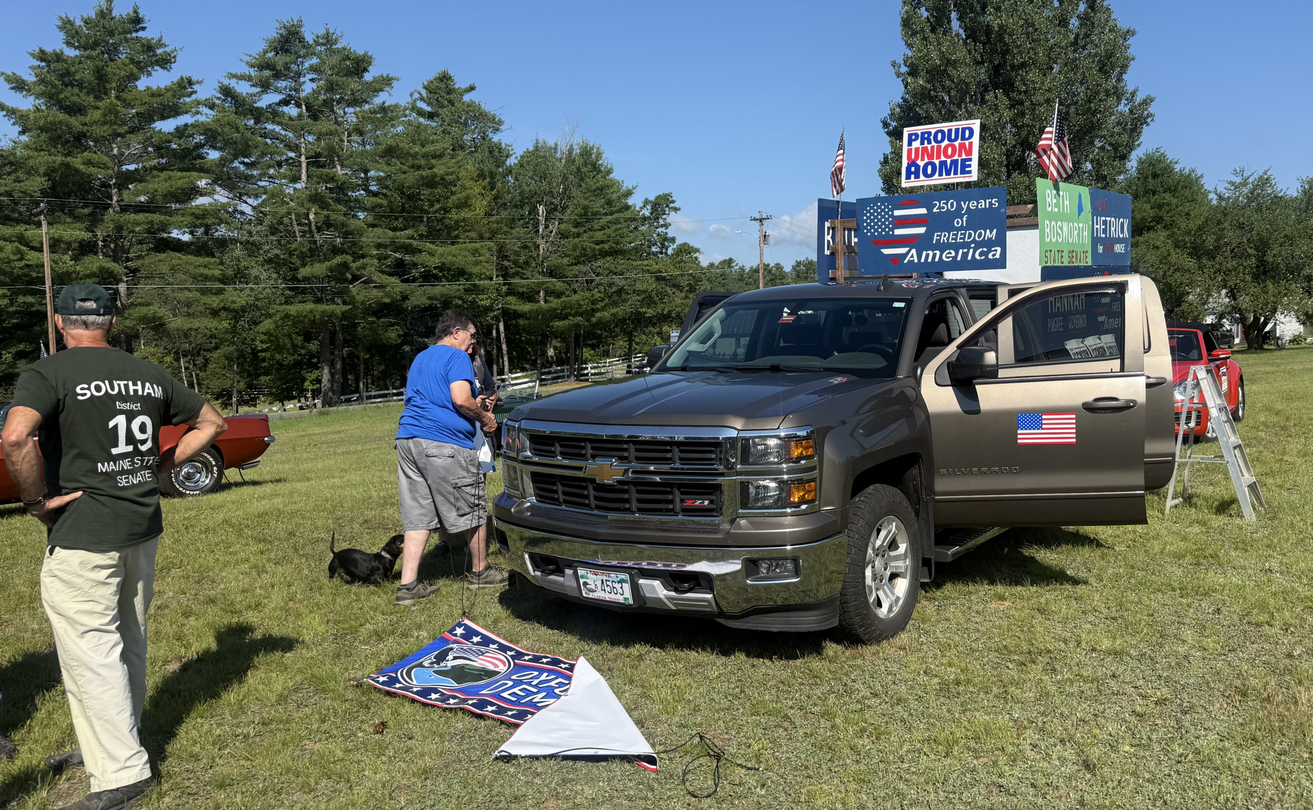 Democrats prepare for the Andover Old Home Days parade